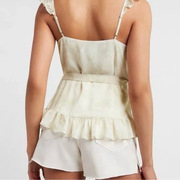 Express Ruffle Wrap Top - Picture 2 of 5